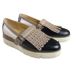 GEOX Respira D Kattilou E D827PE Black/Sand Women’s slip on leather loafers 37